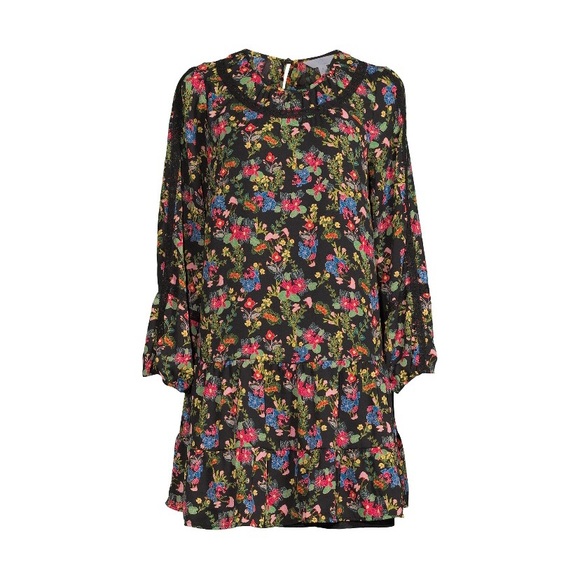 Time and Tru Women’s Long Sleeve Lace Babydoll Dress - Picture 2 of 7